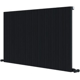 Resim Carisa Monza Yatay Alüminyum Radyatör Modern Tasarım Siyah 60X104 cm 
