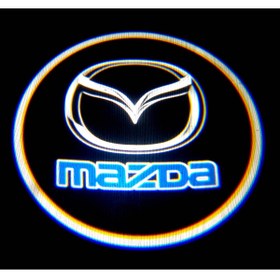 Resim Mazda Araçlar Için Pilli Yapıştırmalı Kapı Altı Led Logo 