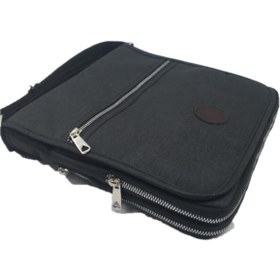 Resim bizoon Unisex Siyah Postacı Çanta 25x25 