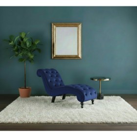 Resim Ebrar Home Design Lüks Kadife Kapitoni Uzanma Koltuğu - Modern Josephine Köşe Koltuk 