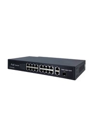 Resim Longline 16 Port Gigabit PoE Switch 2 Uplink 100/1000Mb + 1 SFP 250W 