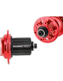 Resim Hassns Pro 7 Kırmızı Ön + Arka Bisiklet Jant Göbek Seti 