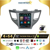 Resim Navistar Hyundai Tucson Tesla 4gb 64gb 2016-2018 Model Kablosuz Carplay Navigasyon Qled Multimedya Sistemi 