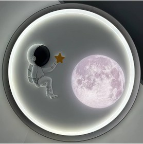 Resim ışıksan aydınlatma Yıldız Avcısı Astronot 50cm LED Tavan Lambası 3 Renk Modu (BEYAZ-SARI-GÜNIŞIĞI) ve Gece Lambası Modu 