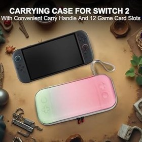 Resim TIMETOP Carrying Case for Nintendo Switch 2, Compatible for New Switch 2 Console, Large Carry Bag of Travel and Storage, Holding Pro Controller, AC Adapter, 30 Game Cartridges. 