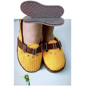 Resim 3 Çift Delikli Eva Keçe Panduf Hobi Örgü Patik Tabanı 3 Katlı Konforlu Patik Tabanlığı Kaydırmaz 