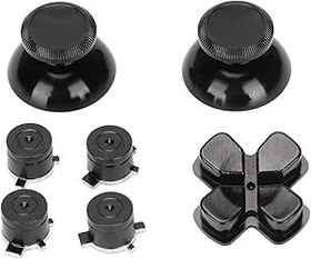 Resim HOSIS Controller-Tuş, Joystick tuşu, kişiselleştirilmiş doku tasarımı, kontrol cihazı, metal tuşlar, denetleyicisi için şık alüminyum alaşım (siyah) 