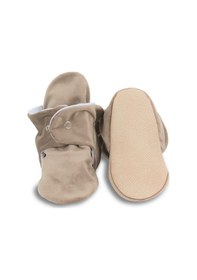 Resim Kadife Kaydırmaz Tabanlı Pamuk Astarlı Çıtçıtlı Vizon Panduf - F-870 Vizon 