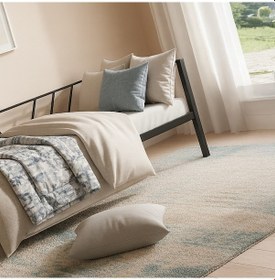 Resim Alchera Daybed Tek Kişilik Sedir Metal Karyola Siyah 