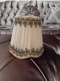 Resim Maşalı Abajur Şapkası Beyaz 