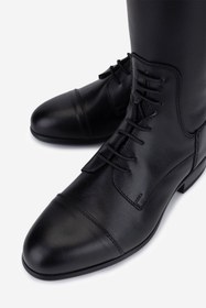 Resim Tattini Unisex Hakiki Deri Siyah (Small) Binici Çizmesi VLM6274 - 36 