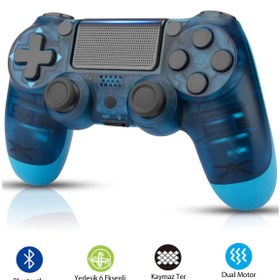 Resim Dobe PS4-PC-Android BOX-Android-IOS Telefon Tablet Uyumlu Titreşimli Bluetooth Oyun Kolu 