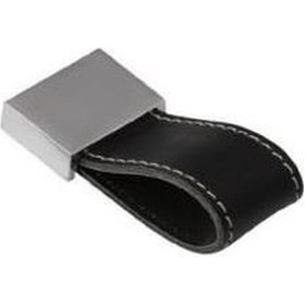 Resim Kulp Duru 96mm Krom Deri Siyah 