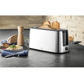 Resim Bueno Pro Çelik Iki Bölmeli Uzun Hazneli 6 Isı Ayarlı Gümüş Ekmek Kızartma Makinesi 1550 W 