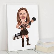 Resim Güçlü ve Karizmatik Kadın Karikatürlü Kanvas Tablo 