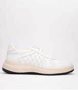 Resim MARCOMEN Erkek Desenli Deri Sneaker Ayakkabı Beyaz 