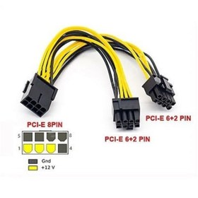 Resim 8 Pin Power Splitter Pci-e Molex 8 Pin Çoklayıcı Kablo 8 Pin 