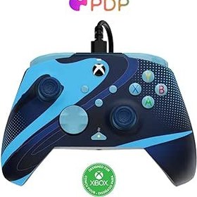 Resim PDP REMATCH GLOW Advanced Wired Controller For Xbox Series X|S, Xbox One, & Windows 10/11 PC: Blue Tide (Glow in the Dark) 