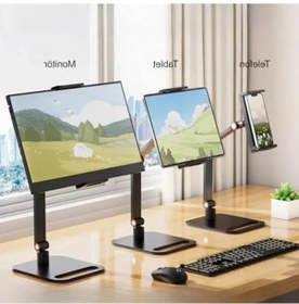 Resim 12-16 İnç Tablet Ve Telefon İçin Metal 360 Döner Tutucu Stand 