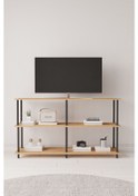 Resim Çevir Kur 150 Cm Atlantik Çam Raflı Tv Sehpası, Tv Ünitesi 150 75 29 Cm Atlantik Çam 