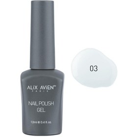 Resim Alix Avien Uv Kalıcı İnci Beyaz Jel Oje 03 Gel Polish 12 Ml 