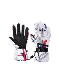 Resim Zyzqstore 1 Çift Kış Eldiveni Yetişkin Çocuk Bisiklet Eldiveni Rüzgar Geçirmez Sıcak Kollu Giysi 