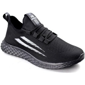 Resim Siyah Triko Sneaker Ayakkabı Awidox Siyah 