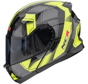 Resim Icon Çene Açılır Kask Siyah Vizörlü 