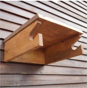 Resim Kütük Raflı Ahşap Bisiklet Askısı Ahşap 