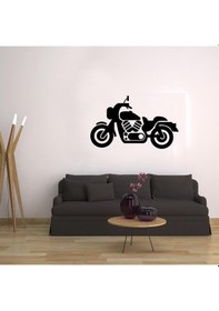 Resim Motosiklet Folyo Sticker 70cm Uzunluk Siyah 