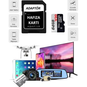 Resim Ventus Sprange 64 GB U3 Hafıza Kartı Faster Transfer Speed Class 10 4k Video Kayıt (V30) 