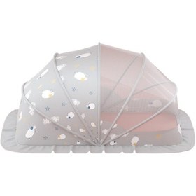 Resim Bebek Cibinlik Tam Yüz Sivrisinek Örtü Çocuk Katlanabilir Evrensel Dipsiz Braket Cibinlik Kaliteli Büyük 128 65 70cm-gri 