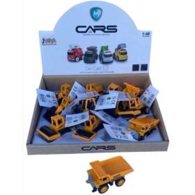 Resim Minik Iş Makineleri 8 Cm; Kepçe, Kamyon, Silindir, Forklift 