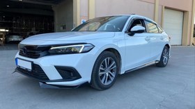 Resim Honda Civic FE1 2022 ve Sonrası Piano Black Aero Marşpiyel Takımı 