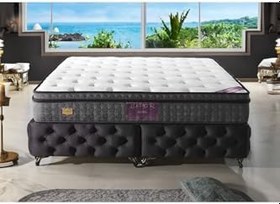 Resim LUPER Roma Couple Wick Full Ortopedik Deluxe Yaylı Yatak BEYAZ 150 x 200 