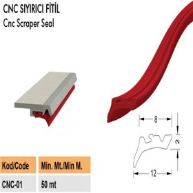 Resim Contacall Cnc Körük Sıyırıcı Lastik Cnc Fitili 25 Metre Uzunluk Kırmızı Renk En Uygun Fiyat! Aynı Gün Kargo!Stoktan Teslim! 100 Yerli Üretim