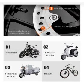 Resim Linarya Motosiklet Alarmlı Disk Kilidi Yüksek Sesli ve Hatırlatma Kablo *hediyeli* 