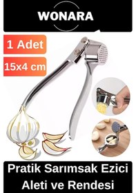 Resim Özel Tasarım Dayanıklı Paslanmaz Çelik Ergonomik Saplı Pratik Sarımsak Ezici Aleti Ve Rendesi Diğer 