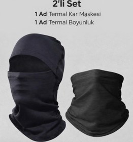 Resim Genel Markalar Unisex Termal kar maskesi ve termal boyunluk , termal kar maskesi ve termal boyunluk 2’li set 