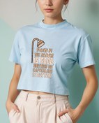 Resim Sh*tting on capitalism Crop Tişört 