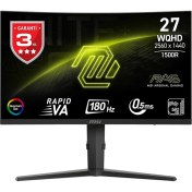Resim MSI 27" MAG 275CQRF QD E2 2560x1440 (WQHD) 16:9 CURVE 1500R RAPID VA 180HZ 0.5MS GTG FREESYNC SIYAH GAMING MONITOR 