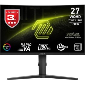Resim MSI 27" MAG 275CQRF QD E2 2560x1440 (WQHD) 16:9 CURVE 1500R RAPID VA 180HZ 0.5MS GTG FREESYNC SIYAH GAMING MONITOR 