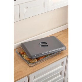 Resim Gri Renk Plastik Dikdörtgen Borcam Kapağı 