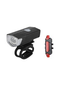 Resim Dailylink Şarjlı Bisiklet Ön Arka Lamba Işık Far Seti Beyaz - Kırmızı 