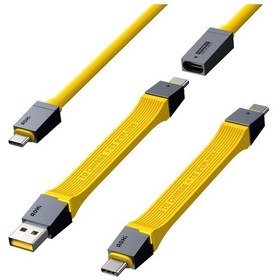 Resim Aohi The Future 4-İn-1 Type-C To Type-C 240 W PD3.1 USB4 8K Hızlı Şarj Data Kablo Seti 