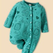 Resim Yavru Hayvan Baskılı Uzun Kollu Romper - Yenidoğanlar İçin Yumuşak Pembe Onesie, Sevimli Ayı ve Kalp Tasarımı, Snap Kapatma, Bahar/Sonbahar İçin Mükemmel, Bebek Romper, Kolay Bebek Değiştirme, Oyuncak Bebek Giyim, Dış Mekan İçin Mükemmel 