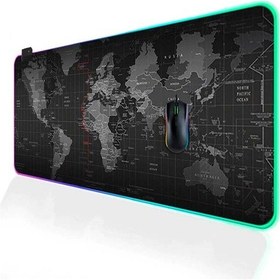 Resim Ally Dünya Desenli Rgb Led Işıklı Oyuncu Mouse Pad 300-800-4Mm 