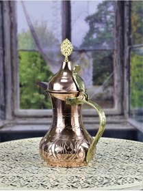 Resim Mırra Orta Boy Bakır Arap Çaydanlık Sütlük 700 Ml Bakır 