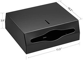 Resim Gorlary Kağıt Havlu Dispenseri Duvara Monte Ticari, C Katlı Çok Katlı El Kağıdı Havlu Dispenseri, Paslanmaz Çelik Doku Tutucu (Mat Siyah) 