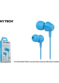 Resim Hytech HY-XK30 Mobil Uyumlu Mavi Kulak İçi Mikrofonlu Kulaklık 